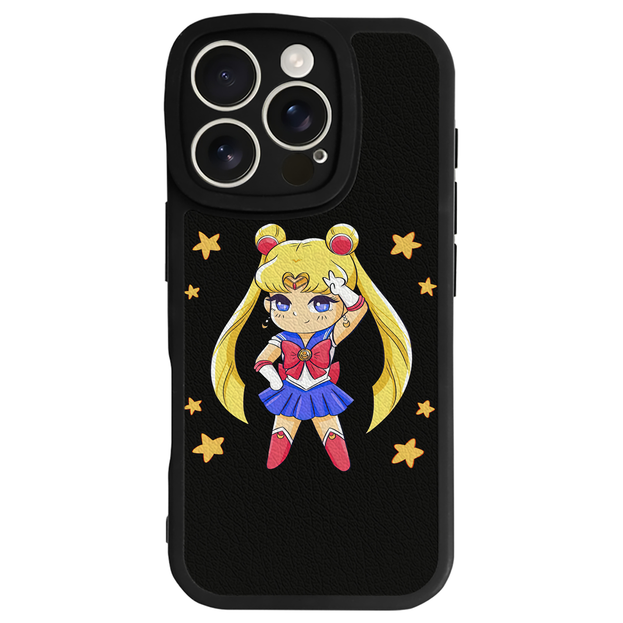 （画像用） 美少女戦士セーラームーン 月野 うさぎ つきの うさぎ Sailor Moon Tsukino Usagi 【iPhone 16シリーズ対応】シリコンスマホケース（レザー調） 材質：シリコン